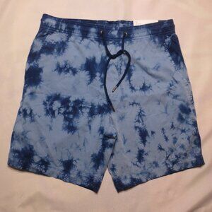 NWT AMERICAN EAGLE mens SHORTS tie-dye TREKKER blue FLEX SIZE S